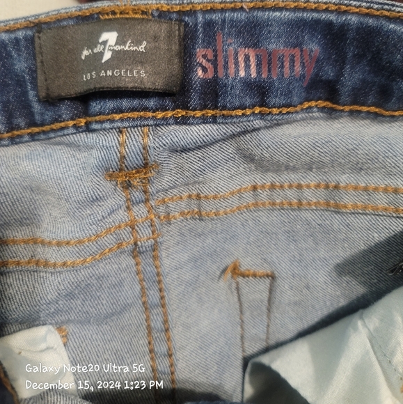 7 for all ManKind 'Slimmy jeans' Boys/youth size 12 adjustable-waisted - Picture 3 of 5
